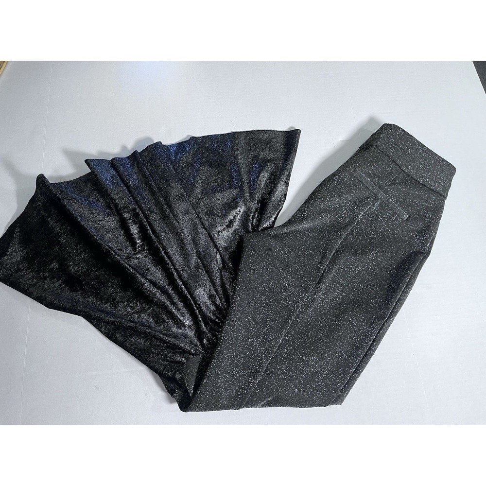 New York & Company‎ Women's Sz M High Waisted Glitter Flare Leg Festival Pants - Picture 7 of 11